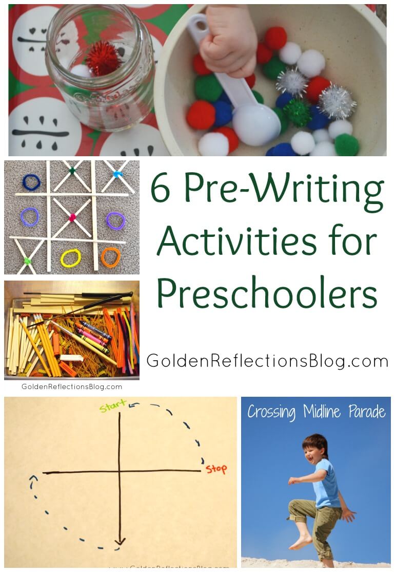 6 Pre Writing Activities For Preschoolers Www GoldenReflectionsBlog Growing Hands On Kids