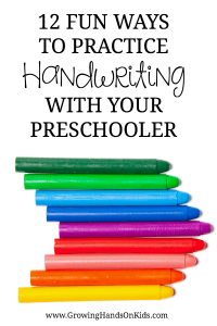 12 fun ways to practice handwriting with your preschooler, hands-on activities for pre-writing practice.