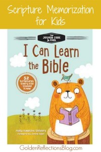 Memorizing scripture with the I Can Learn The Bible from Tommy Nelson. www.GoldenReflectionsBlog.com