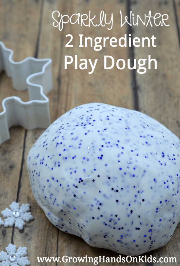 Sparkly Winter 2 Ingredient Play Dough