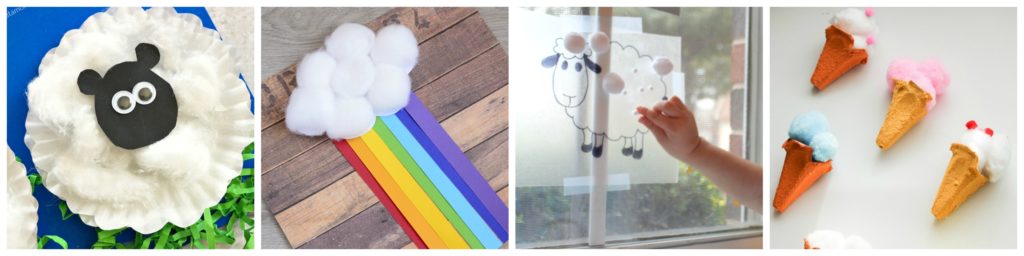 Cotton Ball Rainbow Craft - Easy Peasy and Fun