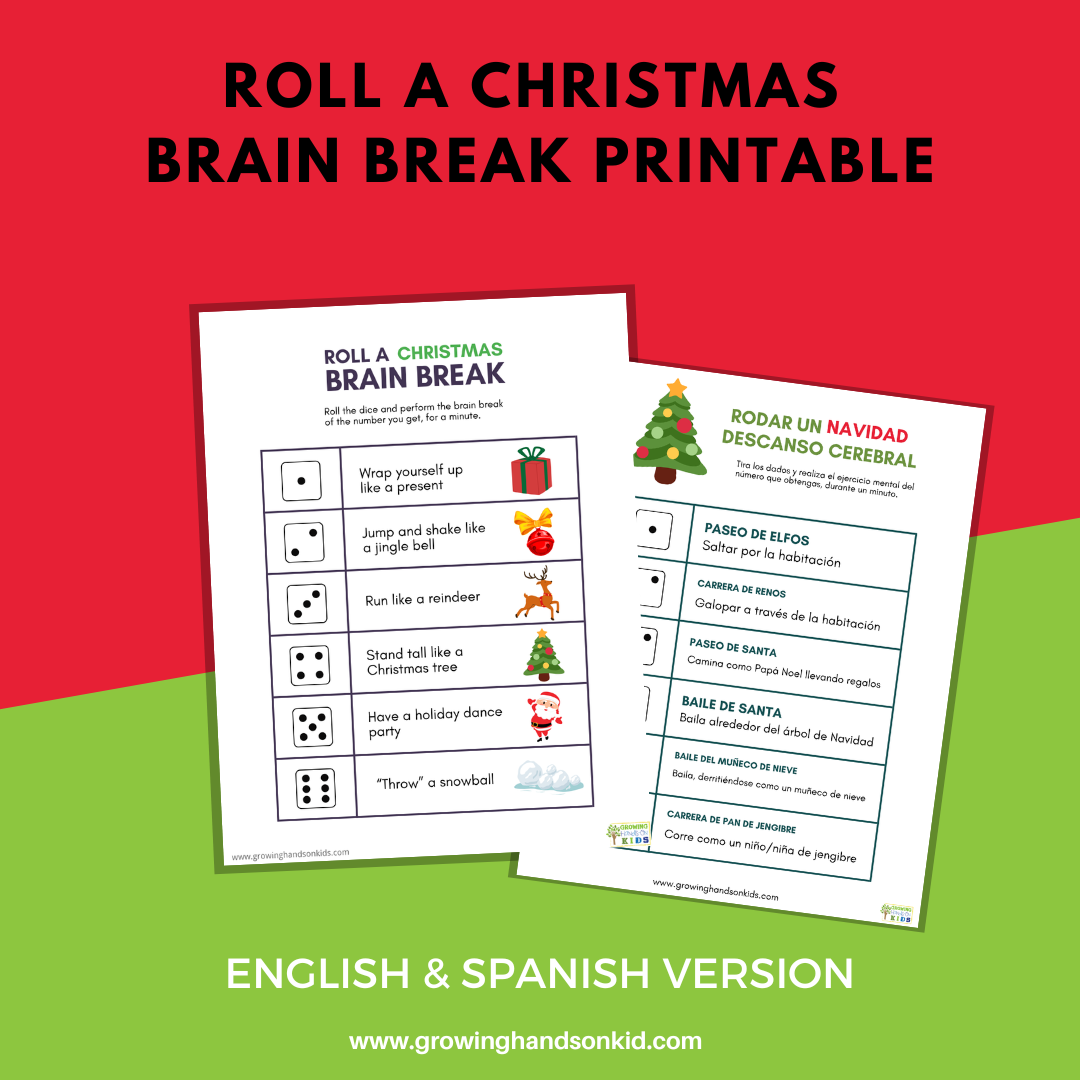 Roll a Christmas Brain Break Printable