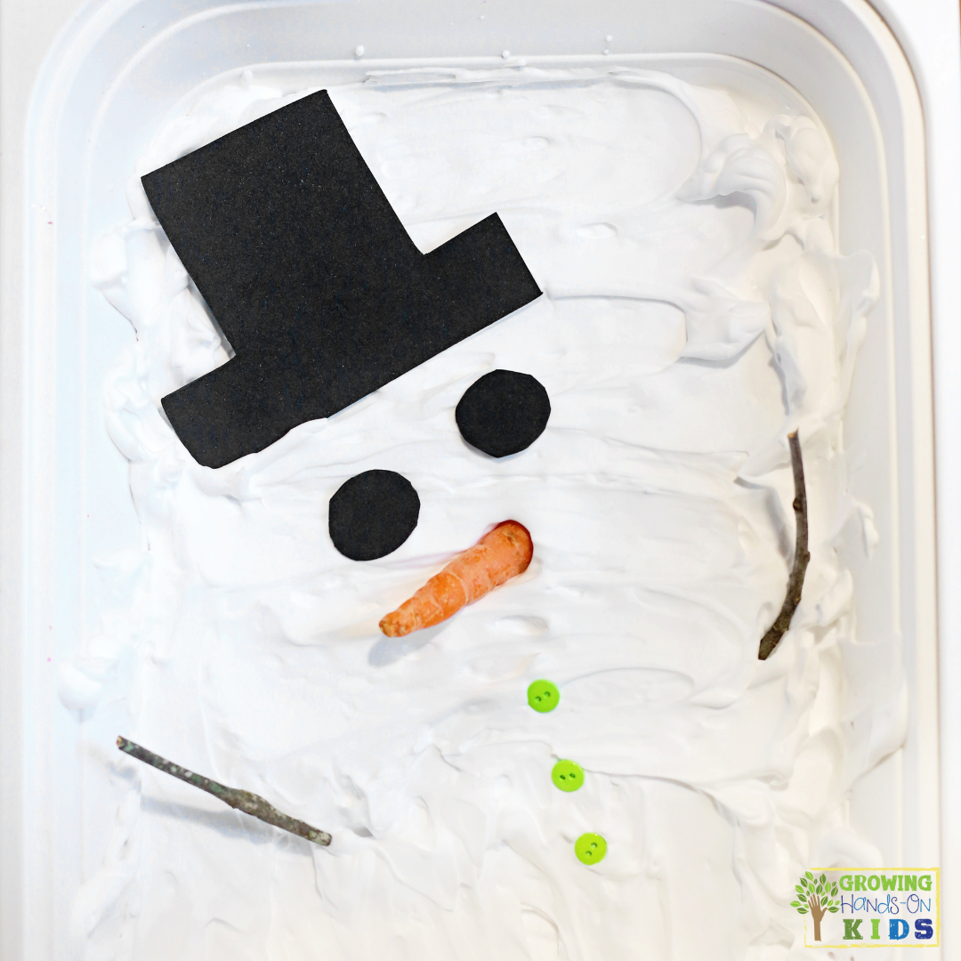 Winter Sensory Play: DIY Melted Snowman Sensory Bin